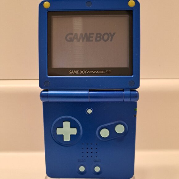 Rare Nintendo Blue Gameboy Advance SP 100% GENUINE Rockman (Japanese Megaman) - Picture 1 of 8